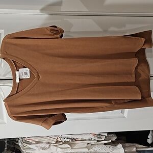 Zenana camel colored oversized tee